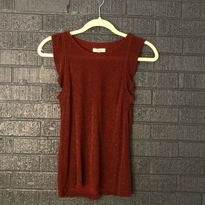 NWOT Madewell Burnt Orange Metallic Tank Top